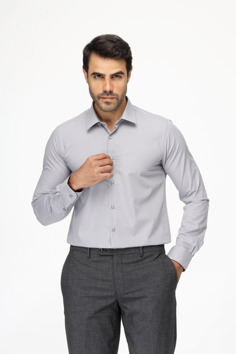 Classic Shirt Slim fit Gray - Image 3