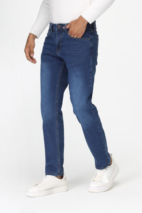Slim Fit Trousers Jeans Dark Blue - Image 3