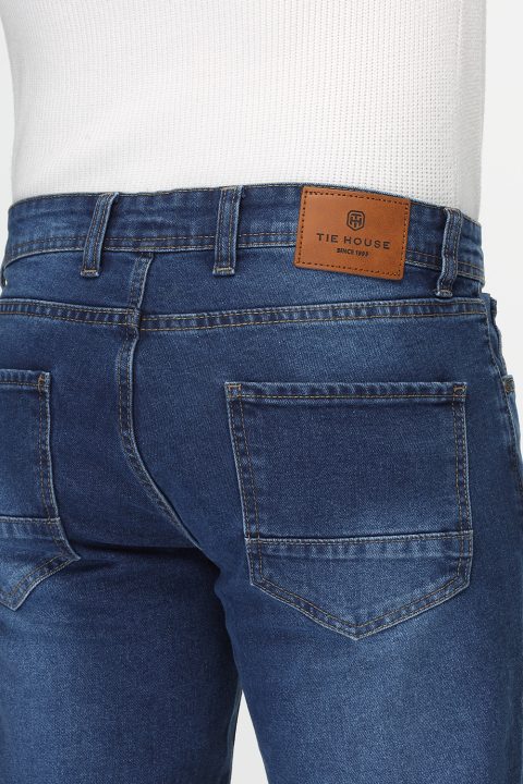 Slim Fit Trousers Jeans Dark Blue - Image 4