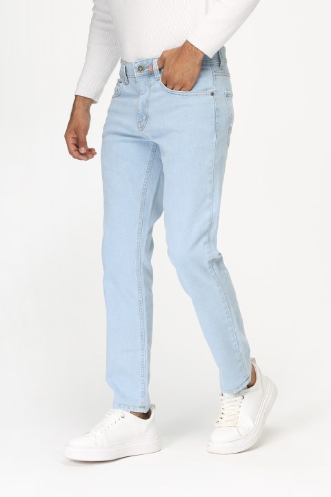 Slim Fit Trousers Jeans Light Blue - Image 3
