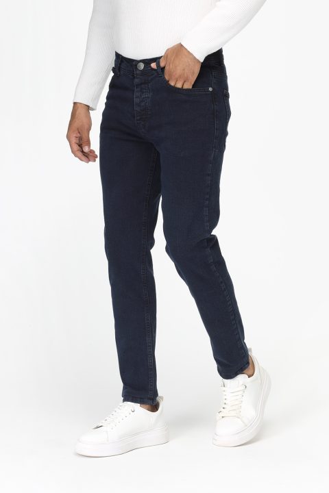 Slim Fit Trousers Jeans Dark Blue - Image 3