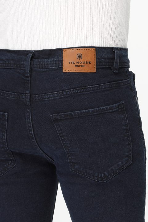 Slim Fit Trousers Jeans Dark Blue - Image 4
