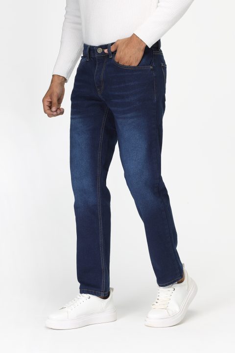 Slim Fit Trousers Jeans Dark Blue - Image 3