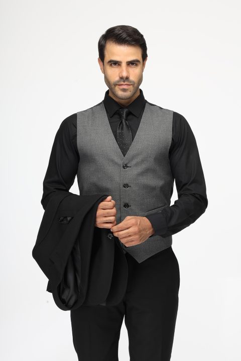 Slim Fit Suit Black - Image 3