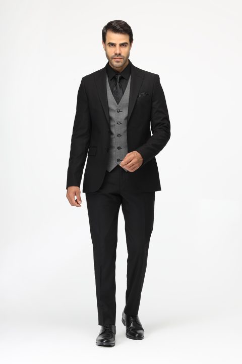 Slim Fit Suit Black