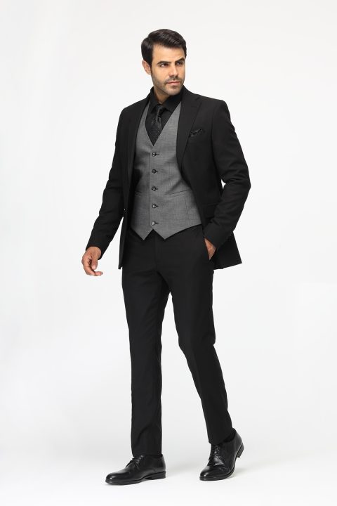 Slim Fit Suit Black - Image 4