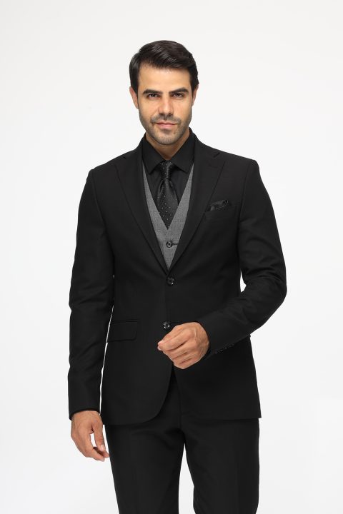 Slim Fit Suit Black - Image 5