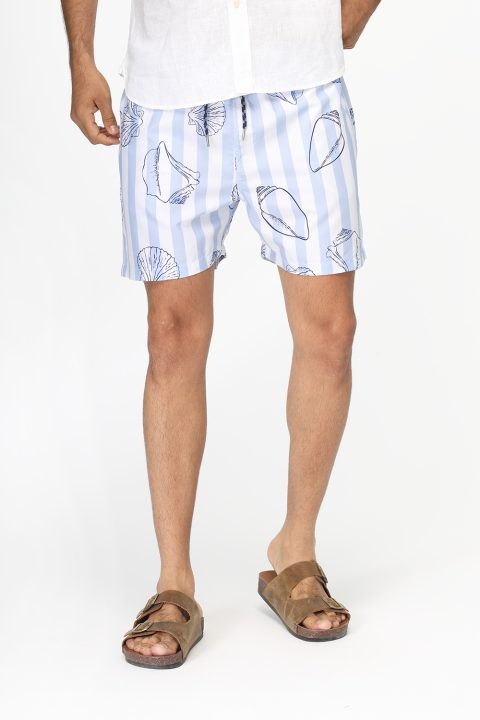 Regular Fit Swim Suit Light Blue