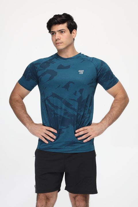 Slim Fit Sports T-Shirt Green - Image 4