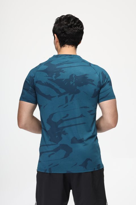 Slim Fit Sports T-Shirt Green - Image 5