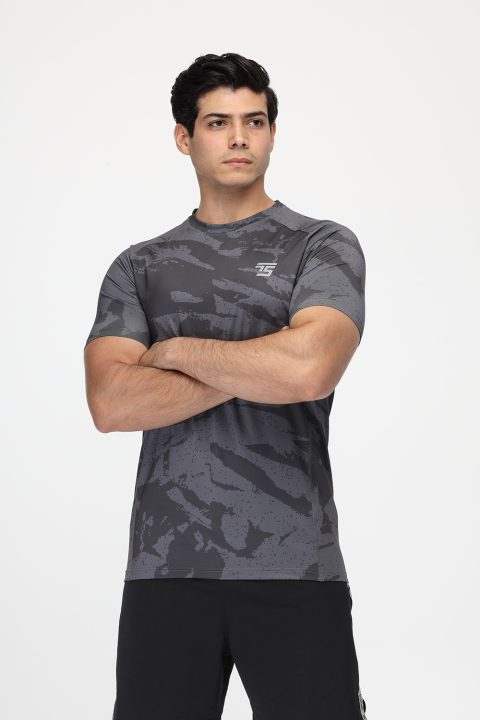 Slim Fit Sports T-Shirt Gray - Image 3