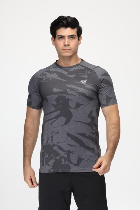 Slim Fit Sports T-Shirt Gray