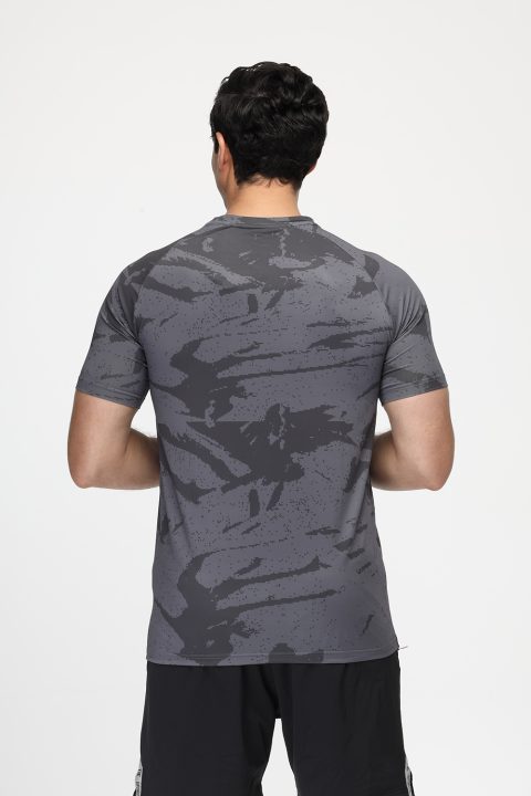 Slim Fit Sports T-Shirt Gray - Image 4