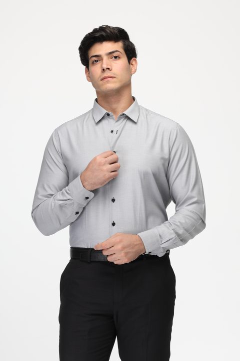 Slim Fit Shirt Gray - Image 3
