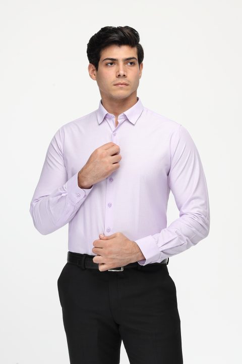 Slim Fit Shirt Purple - Image 3