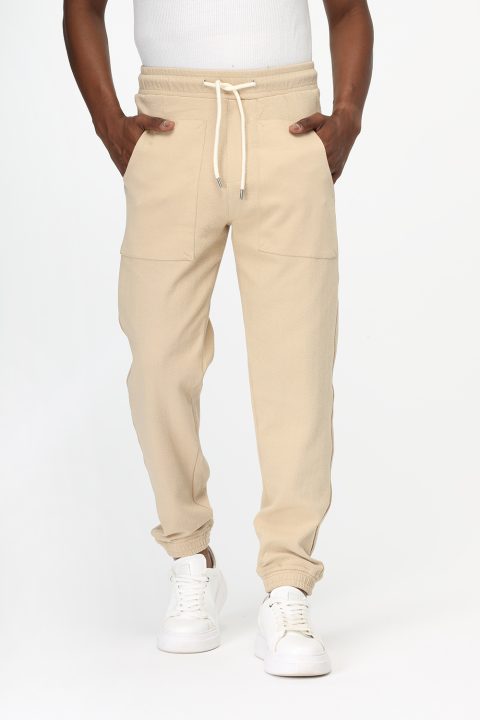 Relax Fit Sweat Pants Beige