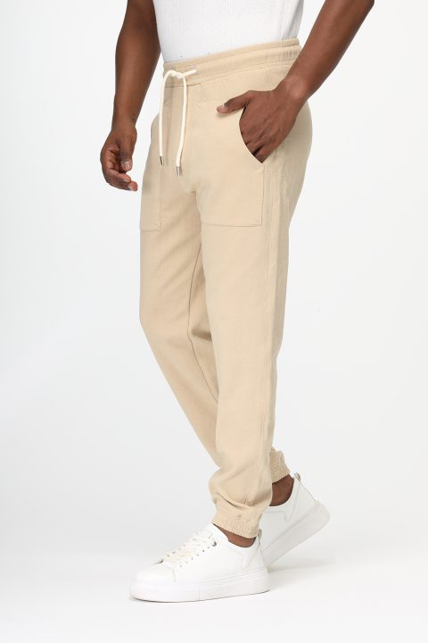 Relax Fit Sweat Pants Beige - Image 3