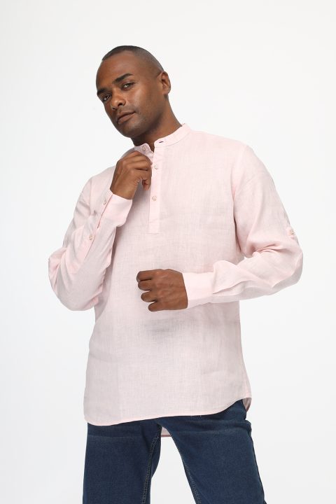Regular Fit Linen Shirt Rose