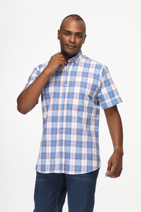 New Fit Shirt Half Blue