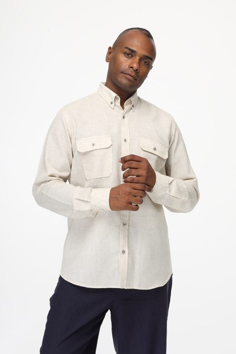 Regular Fit Shirt Beige