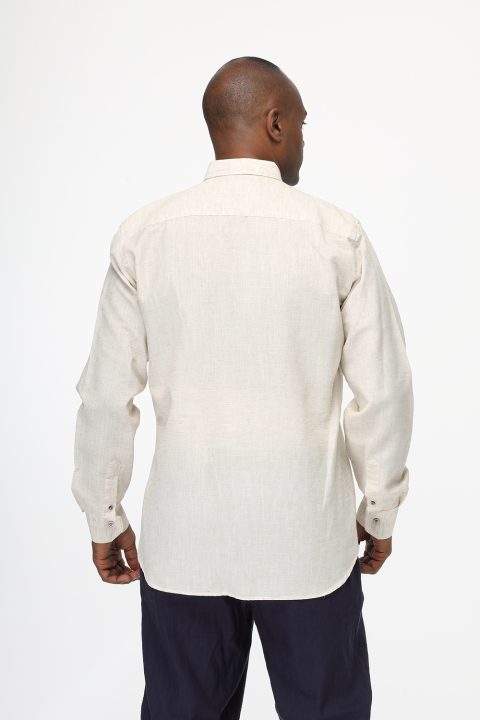 Regular Fit Shirt Beige - Image 3