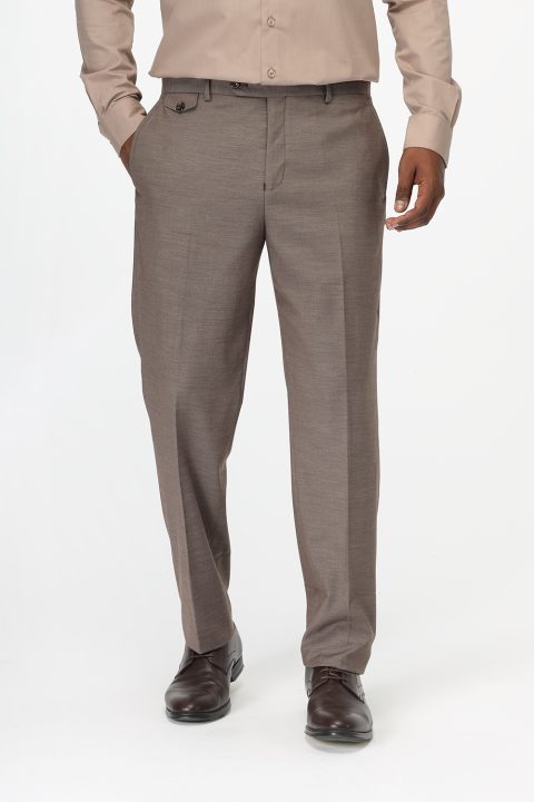 Slim Straight Fit Classic Pants Brown