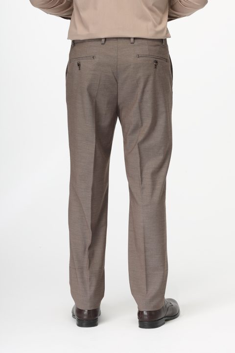 Slim Straight Fit Classic Pants Brown - Image 6