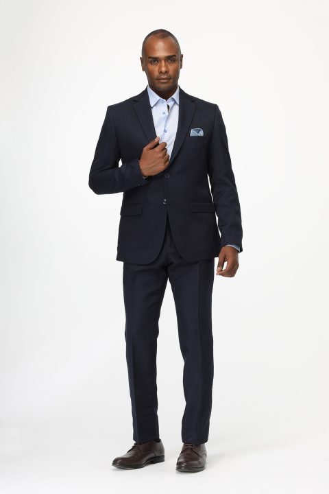 Slim Fit Suit Dark Blue