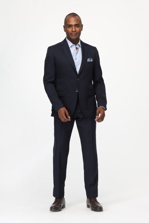 Slim Fit Suit Dark Blue - Image 3