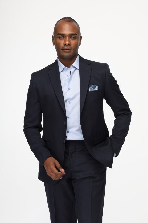 Slim Fit Suit Dark Blue - Image 4