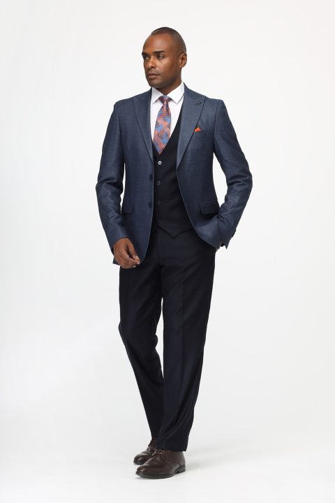 Slim Straight Fit Suit Dark Blue