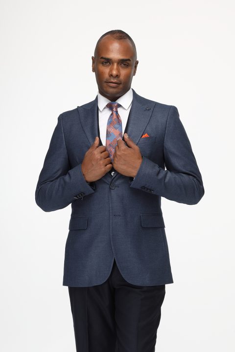 Slim Straight Fit Suit Dark Blue - Image 4