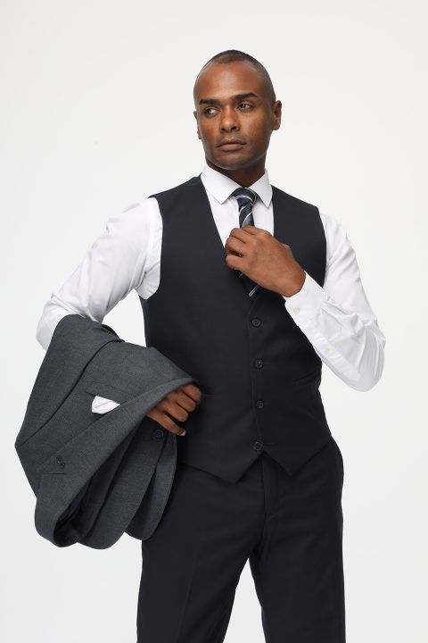 Slim Straight Fit Suit Blue - Image 4