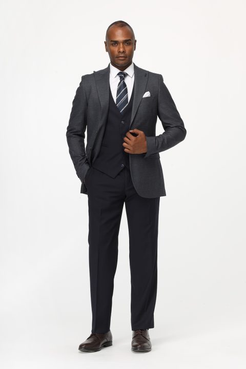 Slim Straight Fit Suit Blue