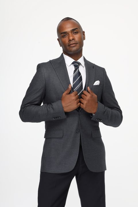 Slim Straight Fit Suit Blue - Image 5