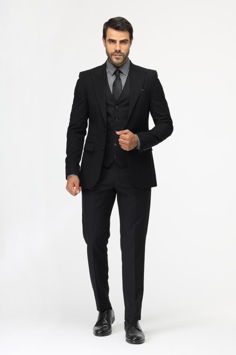 Slim Fit Suit Black