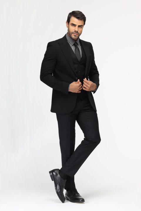Slim Fit Suit Black - Image 4