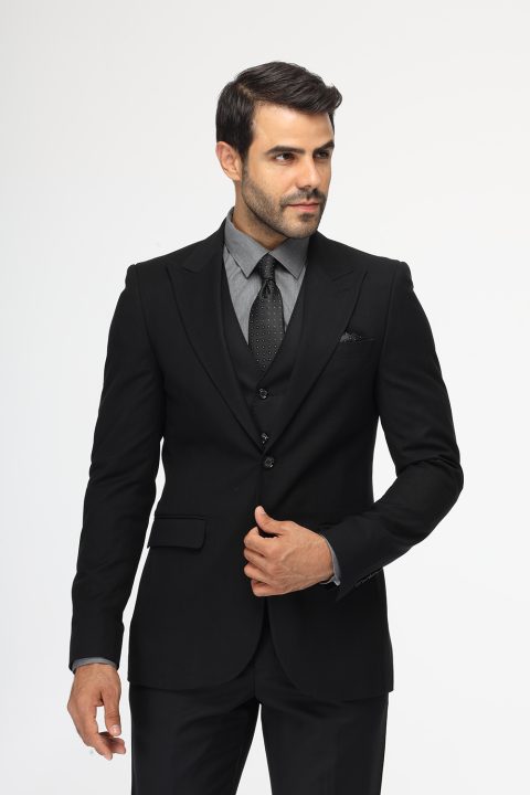 Slim Fit Suit Black - Image 5