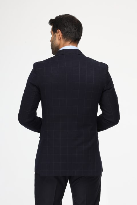 Slim Fit Suit Dark Blue - Image 5