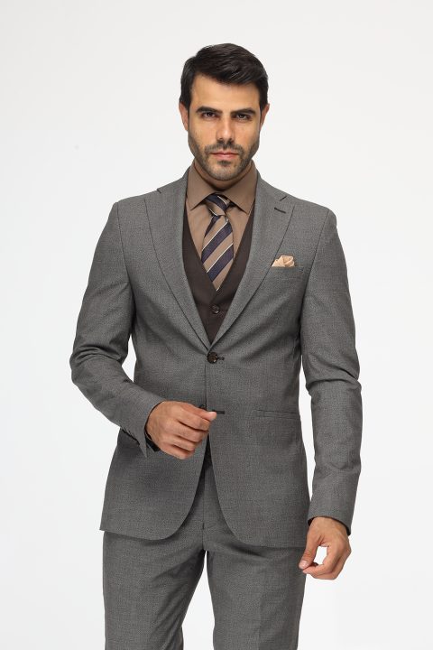 Slim Fit Suit Brown - Image 5
