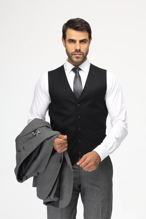 Slim Fit Suit Gray - Image 3