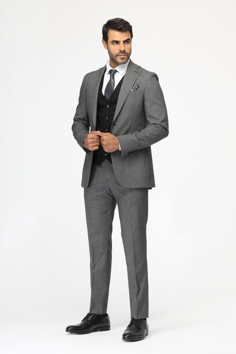 Slim Fit Suit Gray