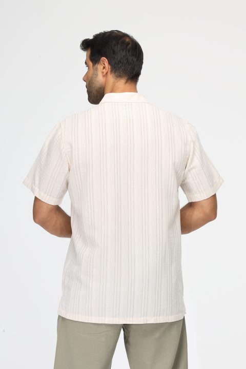 Regular Fit Shirt Half Beige - Image 3