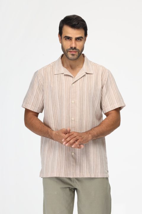 Regular Fit Shirt Half Beige