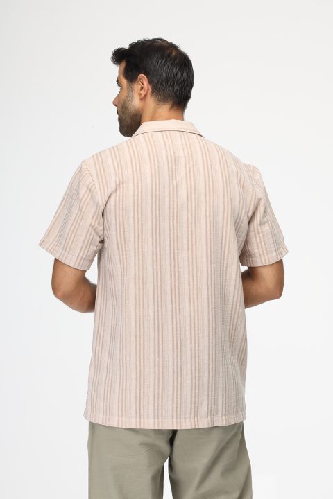 Regular Fit Shirt Half Beige - Image 3