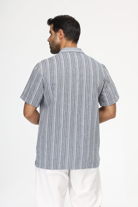 Regular Fit Shirt Half Blue - Image 4