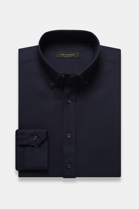 Regular Fit Shirt Oxford Dark Blue 100% Cotton
