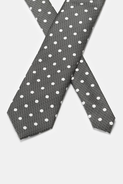 Jacquard Tie 7 cm Black - Image 2