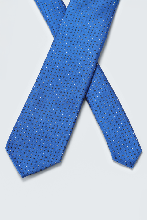 Jacquard Tie 7 cm Blue - Image 2