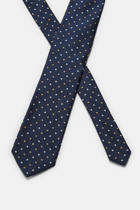 Jacquard Tie 7 cm Dark Blue - Image 2